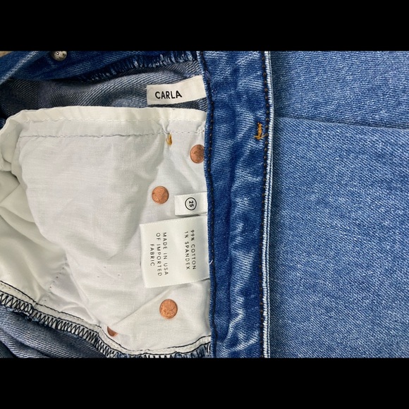 GRLFRND CARLA HIGH RISE DISTRESSED FLARE JEANS - Picture 7 of 8